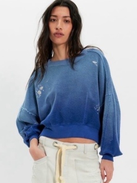 Free People X Tricia Fix Love Me Not Sweatshirt Nwt